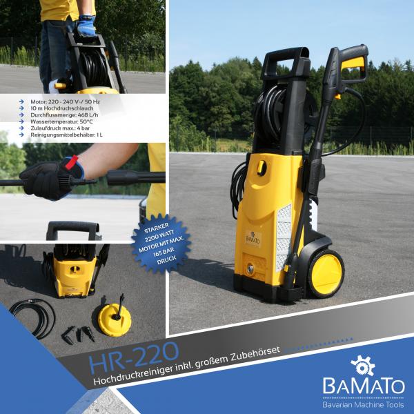 BAMATO HR-220 Hochdruckreiniger inkl. Zubehoer